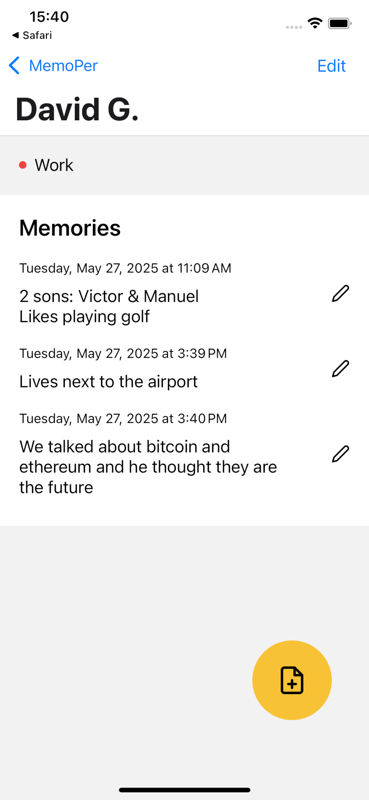 MemoPer App Screenshot